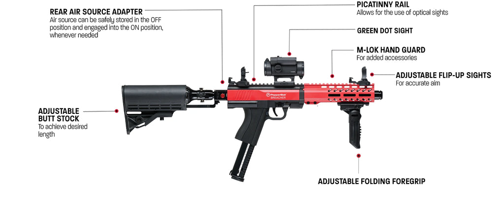 PPC BREACHER - lanzador no letal PepperBall Chile - despiece